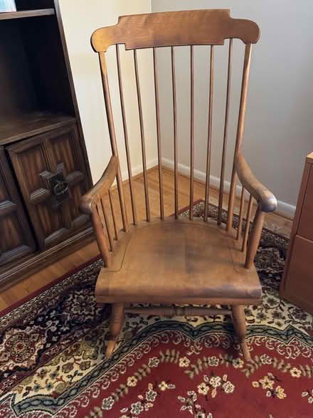 Photo of free Pretty wood rocker (just south of Baltimore Pike) #1