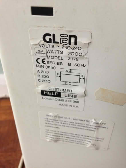 Photo of free Electric heater (Oakridge RG21) #2