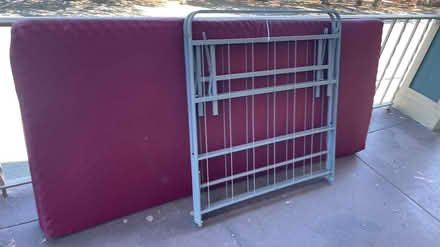 Photo of free Folding Cot Frame/Mattress (Ralston/Alameda de las Pulgas) #1