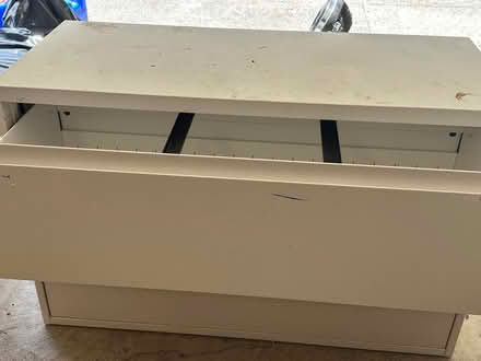 Photo of free White metal lateral filing cabinet (San Rafael) #1
