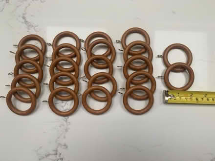 Photo of free 24 wood effect curtain rings (Hoddesdon, EN11) #1