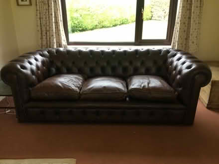 Photo of free Three seater leather Chesterfield (Horsham) #1