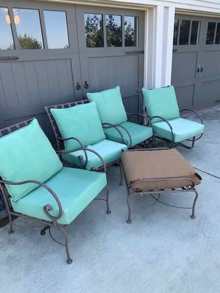 Photo of free Metal Deck Chairs (Central Portola Valley) #1