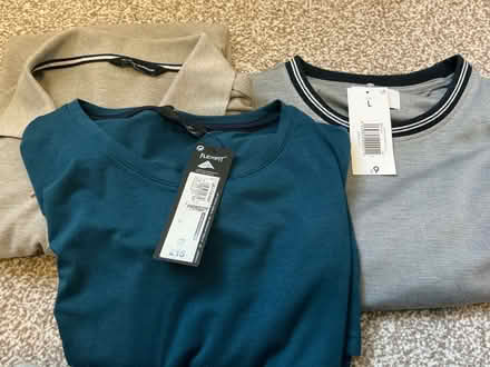 Photo of free Large t shirts and a polo shirt New (Stone Cross BN24) #1