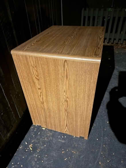 Photo of free Small wood desk or cabinet (Valencia Avenue, Sunnyvale) #2