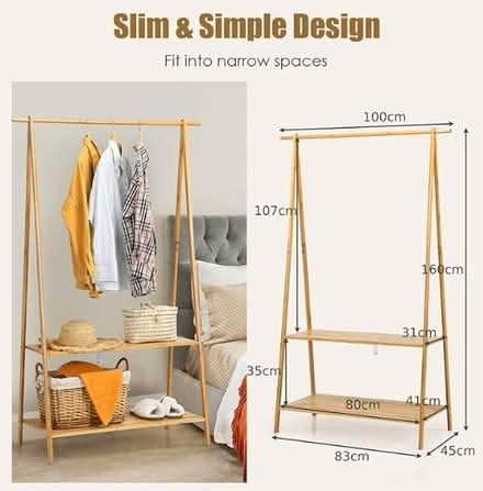 Photo of free Clothes Rail Stand and Square Desk (ub108tr) #1