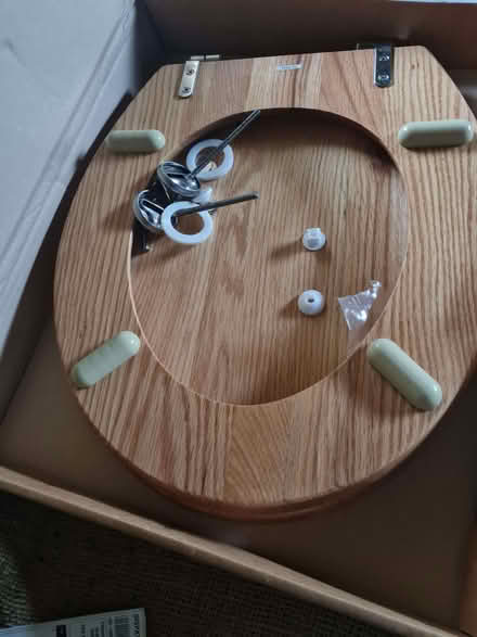 Photo of free Wooden loo seat barely used (South Newington OX15) #1