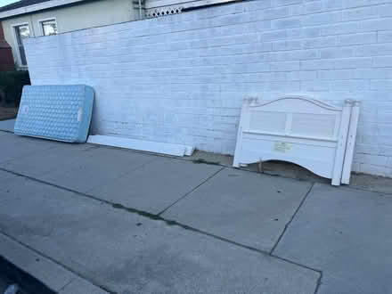 Photo of free CURB ALERT: Twin bed frame/mattress (Hawthorne) #1