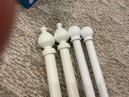 Photo of free Four white wooden curtain rods (Brightwood 20012) #1
