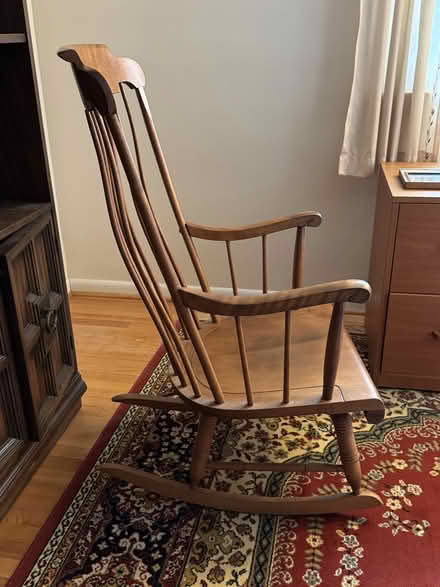 Photo of free Pretty wood rocker (just south of Baltimore Pike) #2