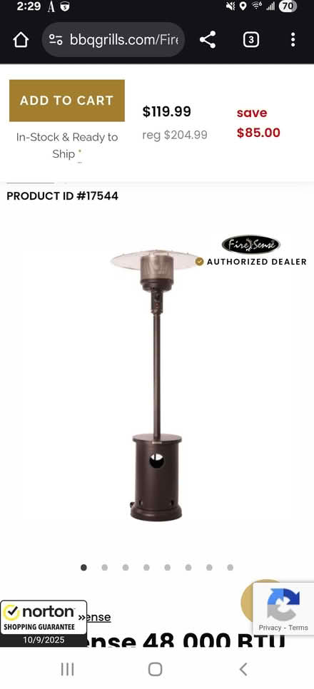 Photo of free Tall outdoor heater (20011) #1