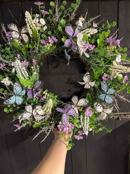 Photo of free Spring wreath- faux flowers (Regent square) #1