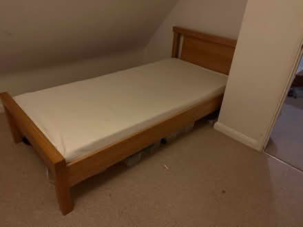 Photo of free Solid Oak Single Bed (Godalming GU7) #2