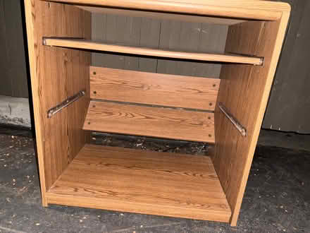 Photo of free Small wood desk or cabinet (Valencia Avenue, Sunnyvale) #3