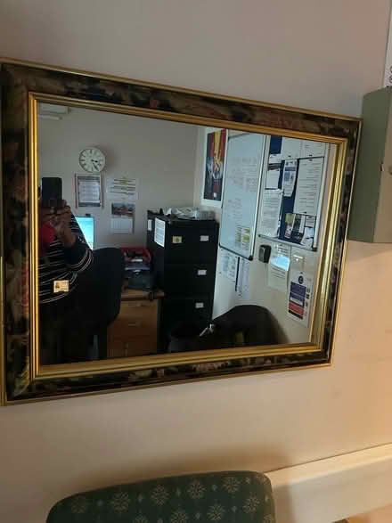 Photo of free Gold & Flower framed mirror (East Croydon CR0) #1