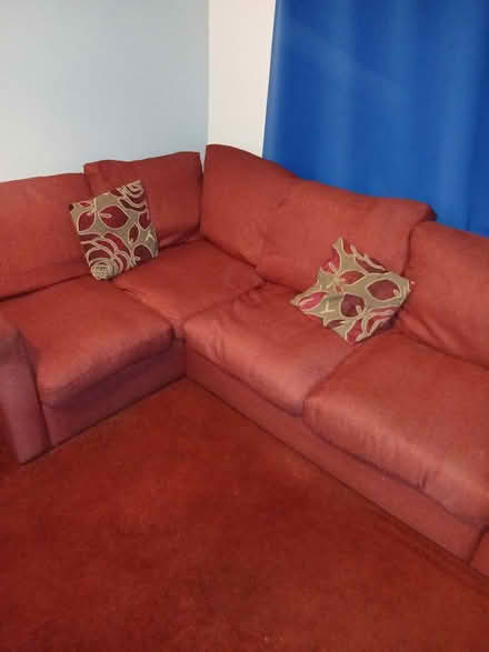 Photo of free Red L Sofa (Bognor regis PO21) #3