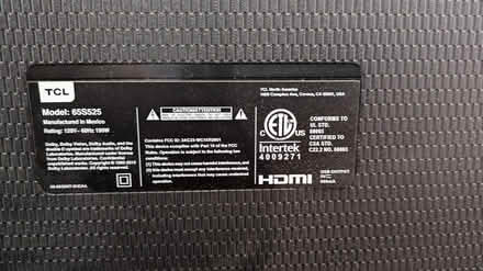 Photo of free 65" TV - TCL - lines in bottom 1/4 (Siler area) #2
