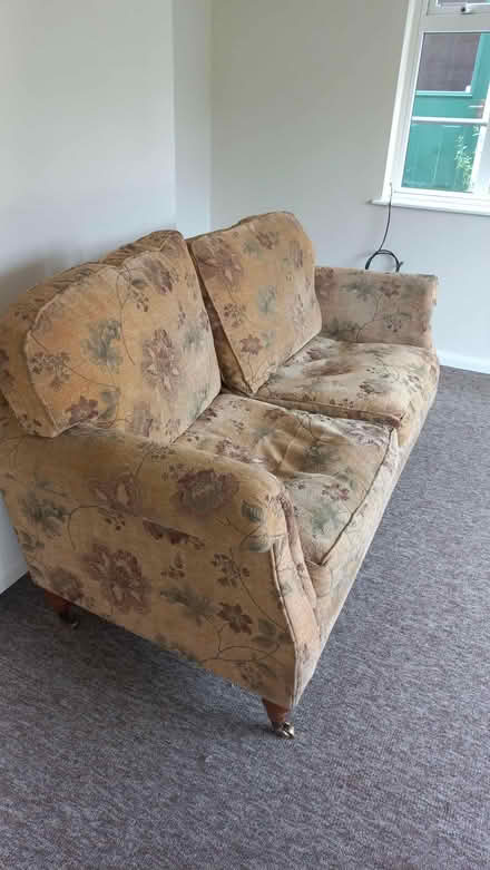 Photo of free 2 seater sofa and glass tv unit (Framlingham,Suffolk) #1