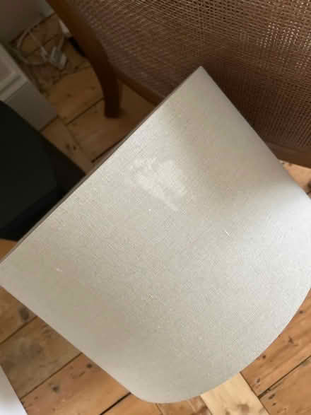 Photo of free Pair Linen Lamp Shades (Loftus Road W12) #2