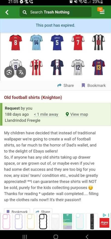 Photo of Old football shirts #2 (Knighton) #1