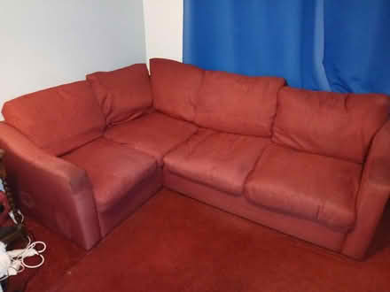 Photo of free Red L Sofa (Bognor regis PO21) #1
