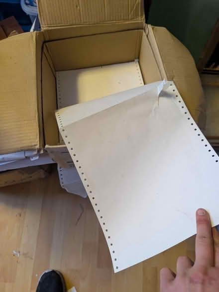 Photo of free Fanfold paper 3 boxes A4 (DA16) #1