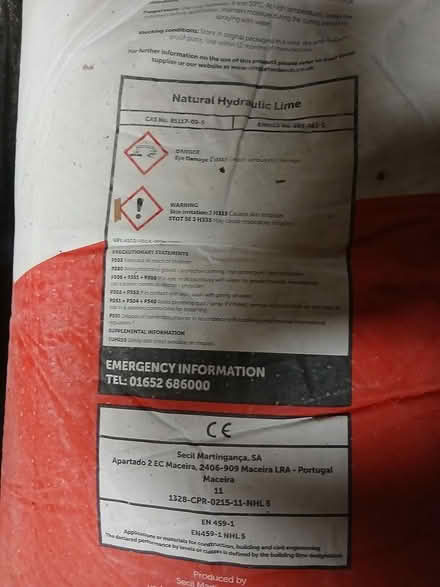 Photo of free Natural lime - 2 bags of 25kg (Near Penybont LD15) #2