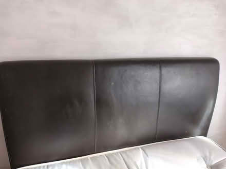 Photo of free Brown 4.6ft faux leather headboard (Pebsham TN40) #1