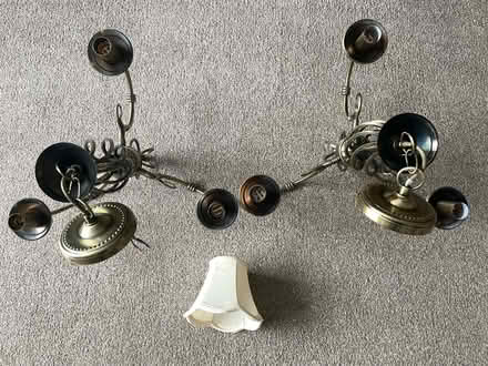 Photo of free 2 light fittings with lamp shades (North Baddesley SO52) #2