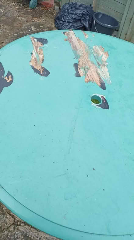 Photo of free Patio table,hardwood top,wrought (South reading RG2) #3