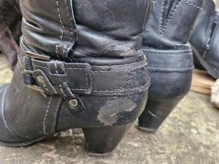 Photo of free Black boots size 7 (Denton) #1