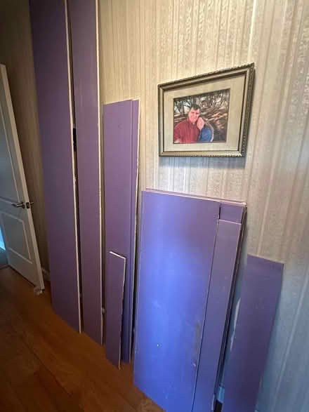 Photo of free purple drywall pieces (Mountain View, El Camino Hosp) #1