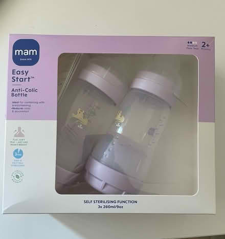 Photo of free 2 Mam milk bottles, new (CV8) #1