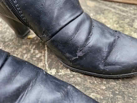 Photo of free Black boots size 7 (Denton) #3