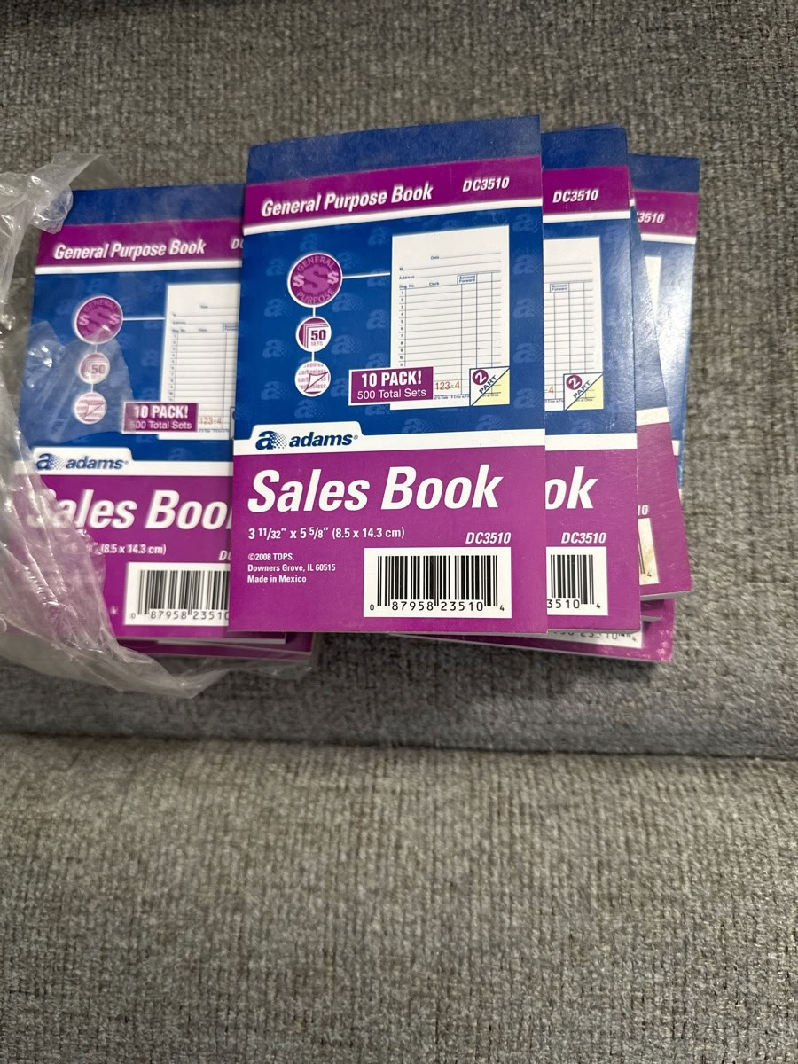 Free Receipt/sales books (Prospect Park)