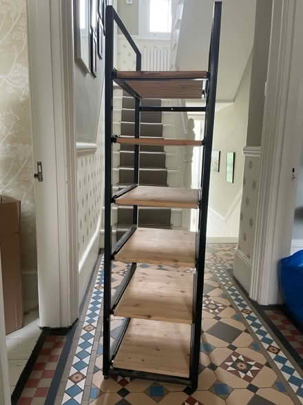 Photo of free Steel and wood storage shelves (West dulwich) #1