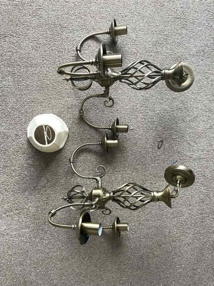 Photo of free 2 light fittings with lamp shades (North Baddesley SO52) #3