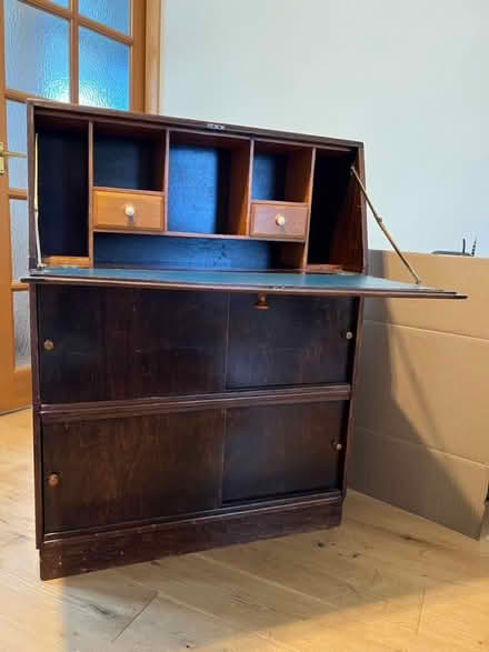 Photo of free Old wooden bureau (needs repair) (Blaby, Leicestershire LE8) #1