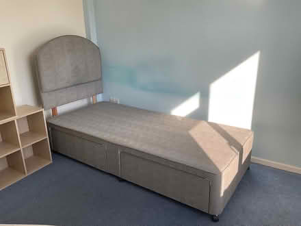 Photo of free Single bed divan with headboard (Devon Park, Bedford) #1