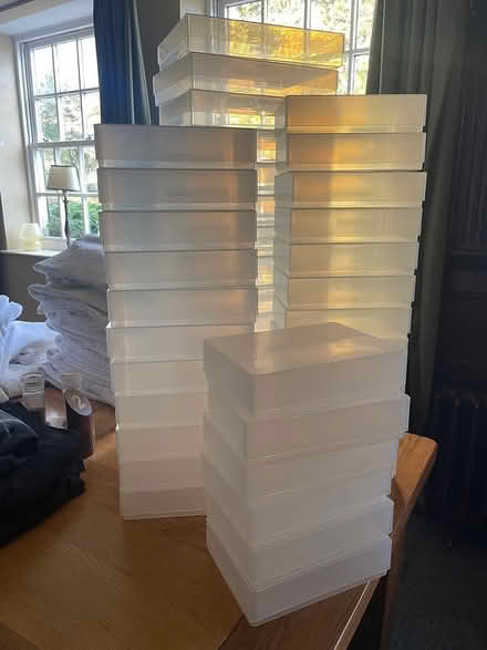Photo of free Clear plastic storage boxes (LD8 2) #1