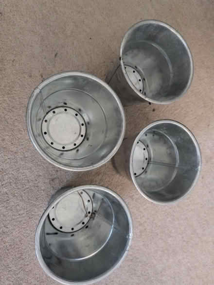 Photo of free 4 silver IKEA plant pots (RG4) #1