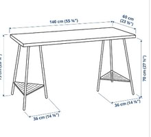 Photo of free IKEA White Wooden Desk with Storage (Hackney Wick) #2
