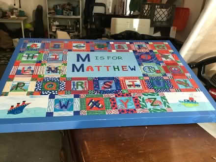 Photo of free Large Matthew canvas sign 35/24 (Plymouth, ma. Manomet) #1