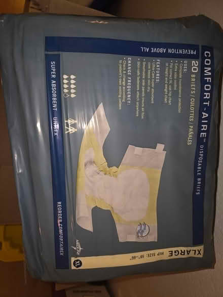 Photo of free Comfort Aire Disposable Briefs XL (Near 10 fwy/Holt Ave) #1