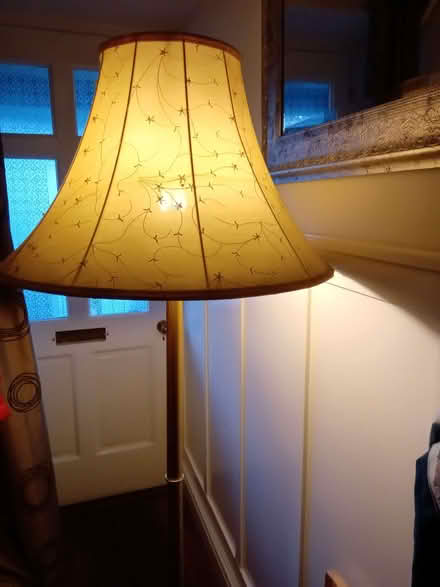 Photo of free Brass Effect Standard Lamp & Shade. (Kendal LA9) #1
