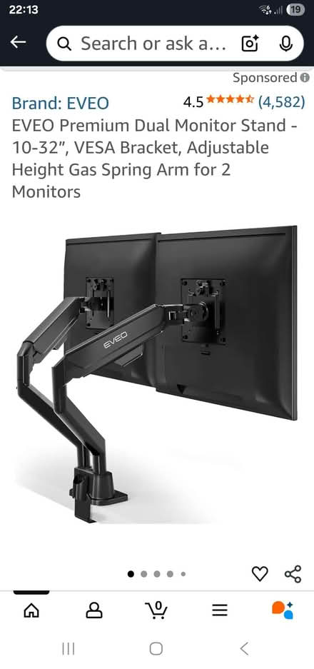 Photo of free Eveo dual screen/monitor mount (Mortimers Cross HR6) #3