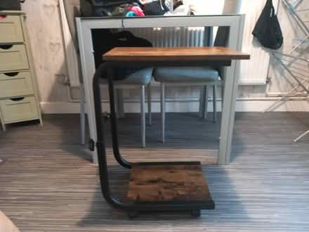 Photo of free Wooden bed table on wheels (Stockport SK2) #2