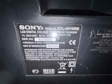 Photo of free Sony Bravia 40V4000 - 40” TV & Remote (Lemsford AL8) #2