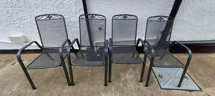 Photo of free Four metal garden chairs (Orpington) #1