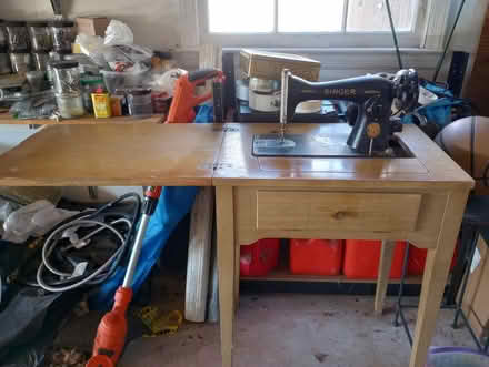 Photo of free Old Singer Sewing Machine/Cabinet (Norwalk - North east area) #1